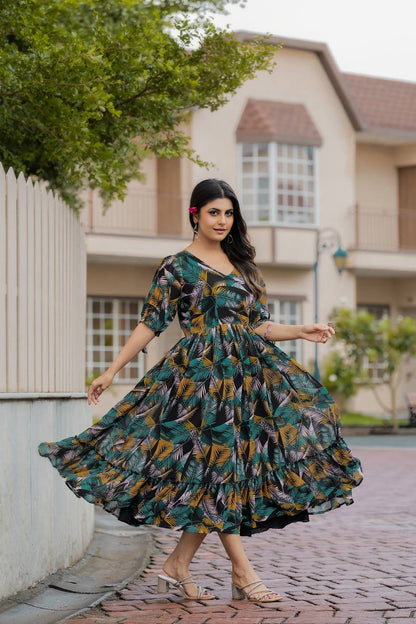 Stylish Georgette Gown – Comfort Meets Style