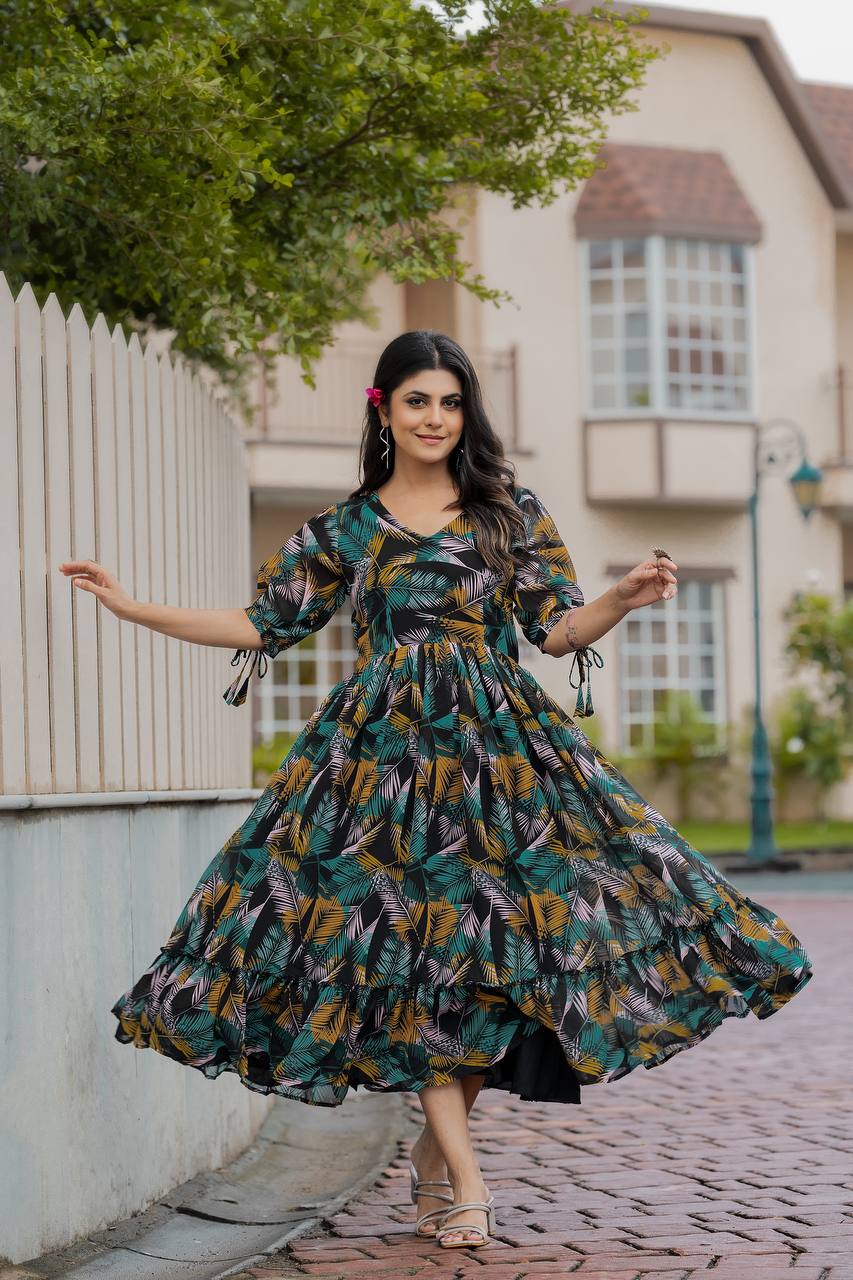 Stylish Georgette Gown – Comfort Meets Style