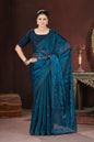Adorable and Most Beautiful Designer Blue Saree